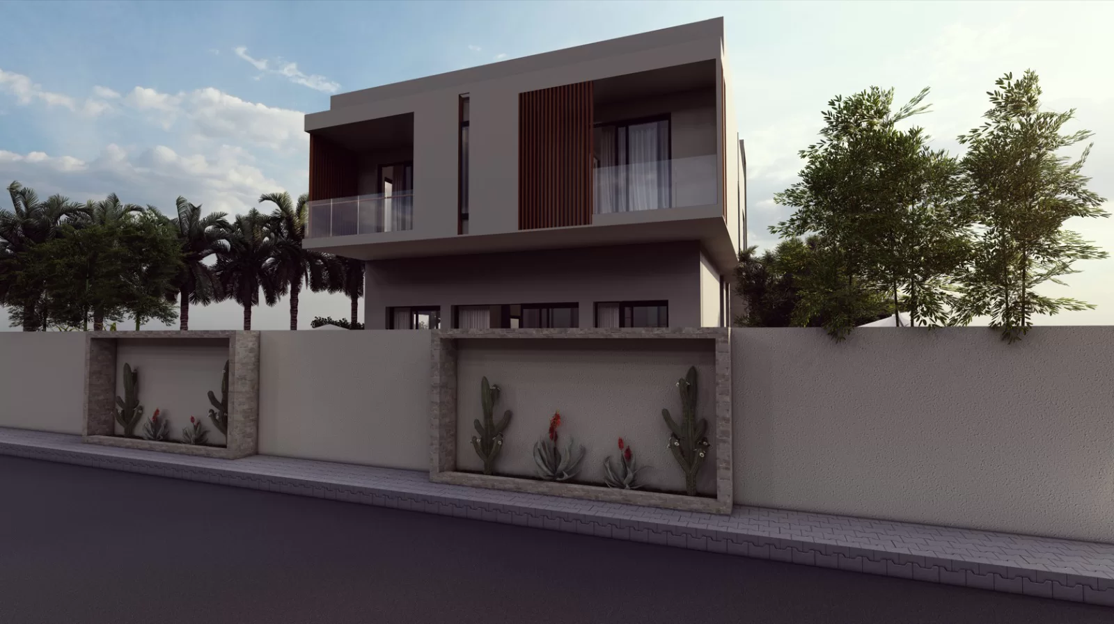 Vue extérieure de la Villa Atlas